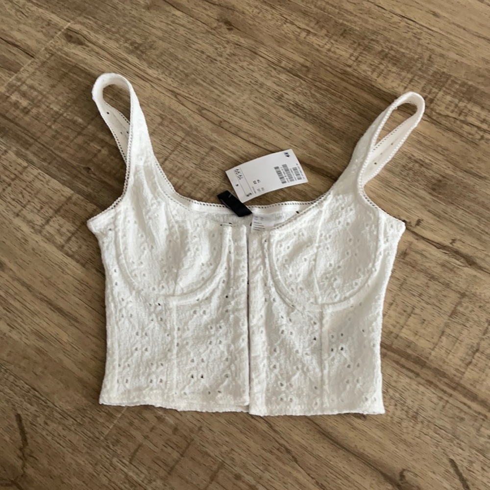 white corset top